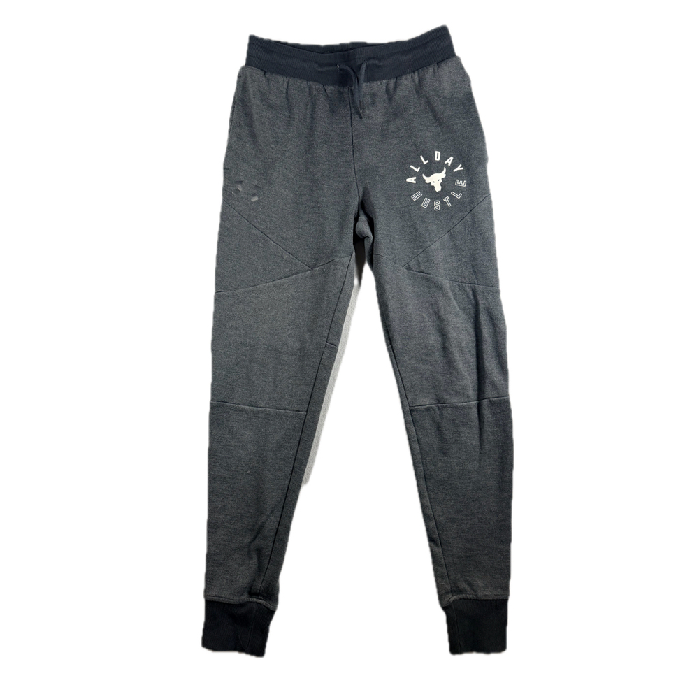 Under Armour Project Rock Mens Joggers Size Medium Gray All Day Hustle #491